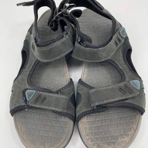Clarks Black Leather Sandals | Breathable & Versatile
